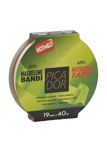 Maskeleme Bandı Askılı 19 mm X 40 mt