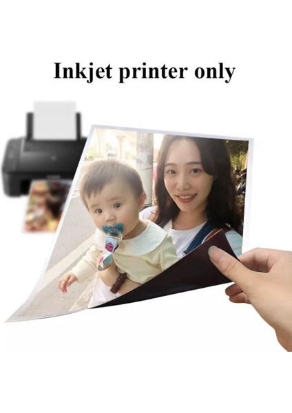 Baskı Yapılabilir Manyetik Fotoğraf Kağıdı (21X 30CM) Püskürtmeli ve Inkjet Yazıcılara Uygun modelleri