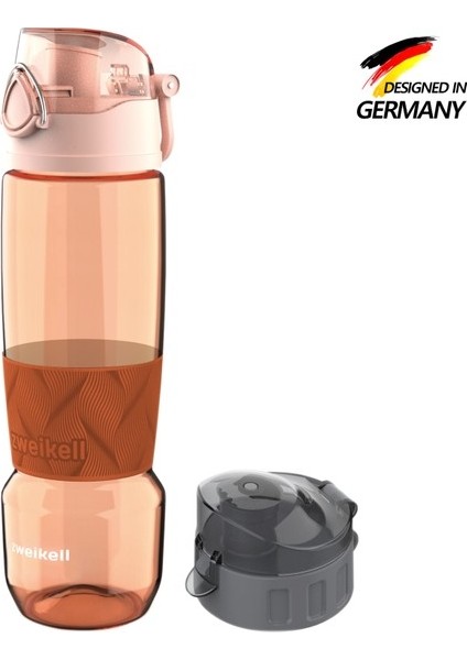 Rosso Switch Rose Bpa Içermez 650 ml Tritan Kırılmaz Suluk - Su Matarası - Yedek Kapak Hediyeli
