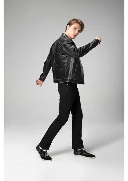 WM218 Gerçek Deri Erkek Mont indirimleri