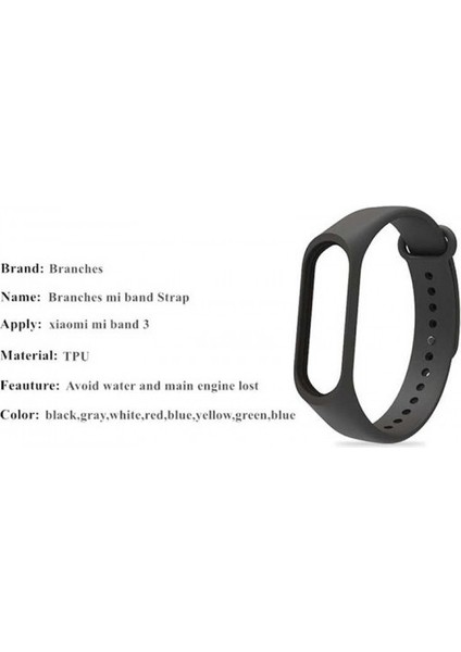 Xiaomi Mi Band 3 Jel Liquid Klasik Silikon Kordon