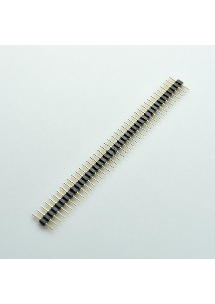 1X40 Pin Precision Erkek Header Tek Sıra 2.54MM 180 Derece Altın Kaplama