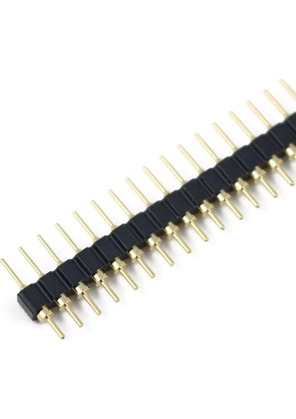 1X40 Pin Precision Erkek Header Tek Sıra 2.54MM 180 Derece Altın Kaplama