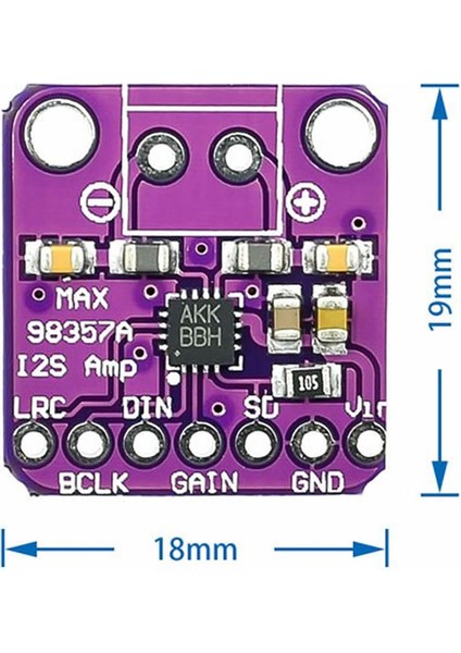 MAX98357 I2S 5V 3W Ses Yükseltici Amfi Class D Dijital Ses Müzik