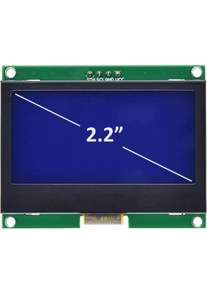 2.2 Inch I2C Iıc GM12864 V2.0 Mavi Glcd Modül ST7567S Dc 3.3V 5V 128X64 Pixel Grafik LCD