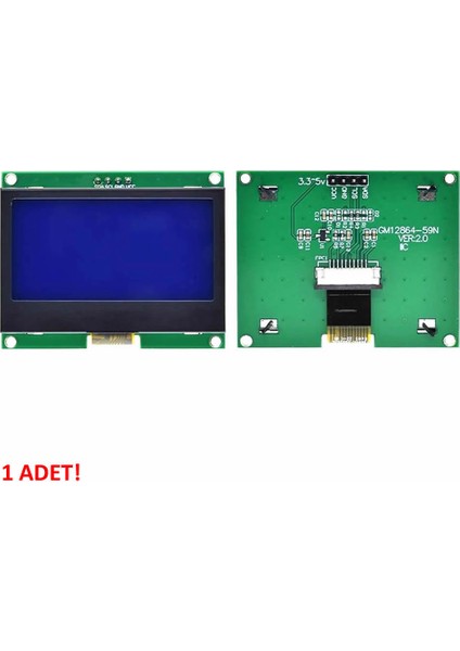 2.2 Inch I2C Iıc GM12864 V2.0 Mavi Glcd Modül ST7567S Dc 3.3V 5V 128X64 Pixel Grafik LCD