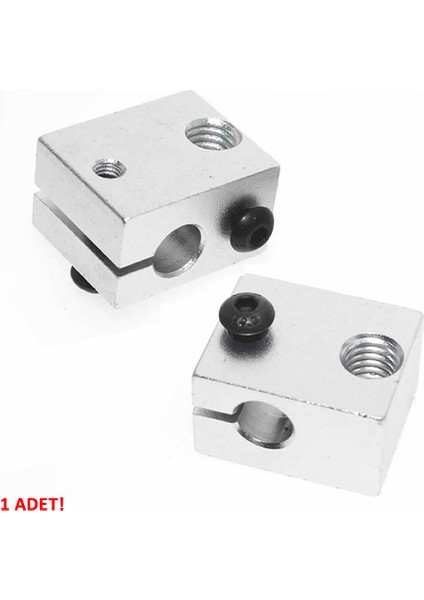 V6 3D Yazıcı Alüminyum Extruder Isıtıcı Blok 1.75 / 3.0mm Filament Uyumlu 6mm Isıtıcı Yuva