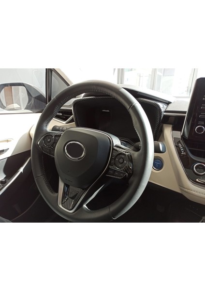 Corolla 2019+ Içın Uyumlu Dıreksyon Kenar Kaplama - Karbon fırsatları