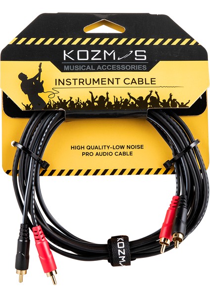 KCL-244-3M 2 x Rca Male - 2 x Rca 3mt Kablo