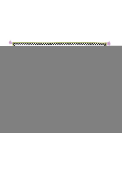 Renkli Puantiyeli Mor Püsküllü Damalı Desen Dekoratif Amerikan Servis (2 Adet) indirimleri