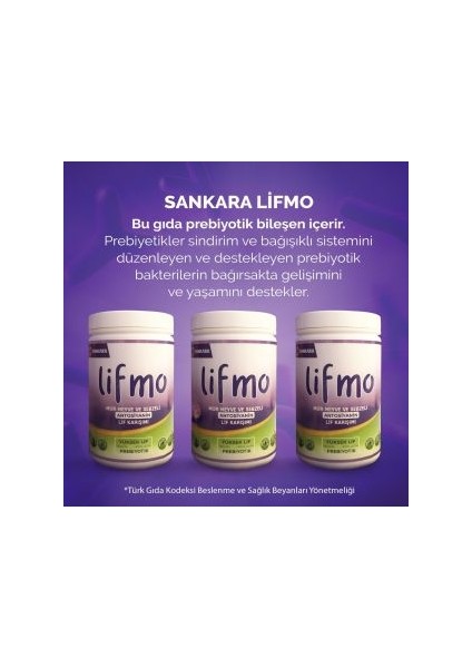 Lifmo Mor Meyve ve Sebzeli Antosiyanin Lif Karışımı 150 gr