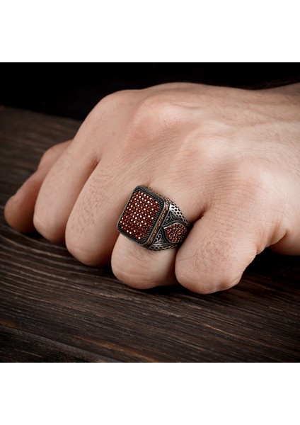 925 Ayar Gümüş Erkek Yüzük Mini Zirkon Işleme Parlak Takı fiyatları