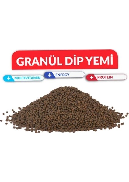 Hanımeli Pet Store Granül Dip Yemi 2 mm 100 gr Vatoz, Çöpçü, Semender, Japon, Koi