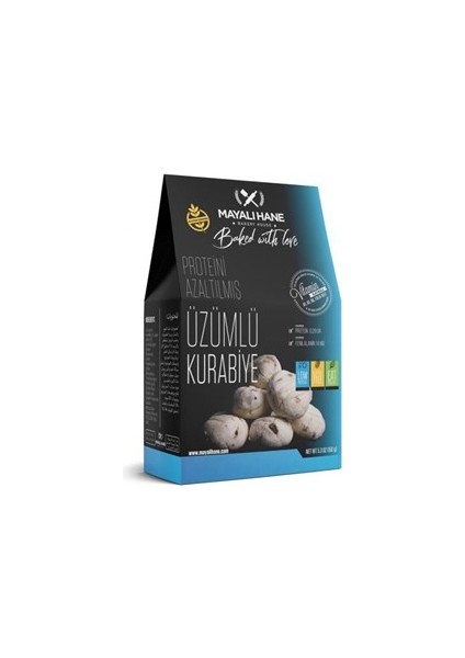 Düşük Proteinli ve Glutensiz Üzümlü Kurabiye 150 gr (3'lü Paket)