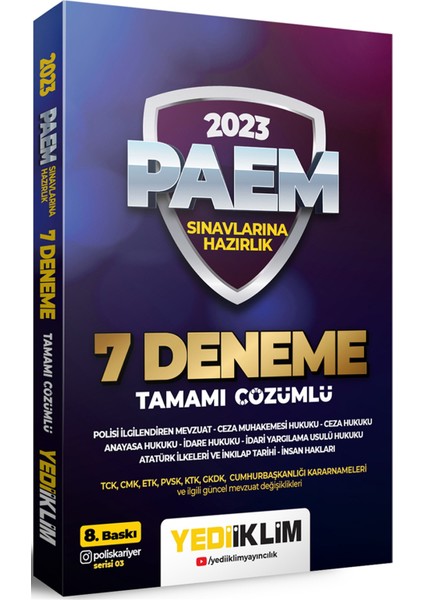 2023 Paem Sınavlarına Hazırlık Tamamı Çözümlü 7 Deneme
