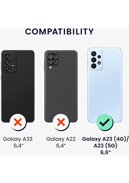 Samsung Galaxy A23 Kılıf Boyun - Omuz Askılı Köşe Korumalı Siyah iPli Kordonlu Anti Şok Şeffaf Silikon