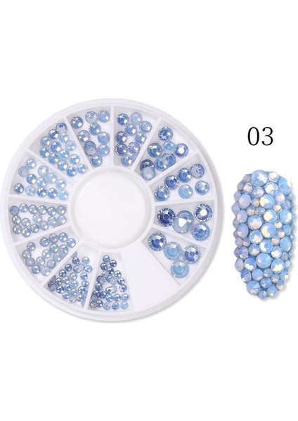 Blue Mavi Swarovski Süsleme Taş Seti