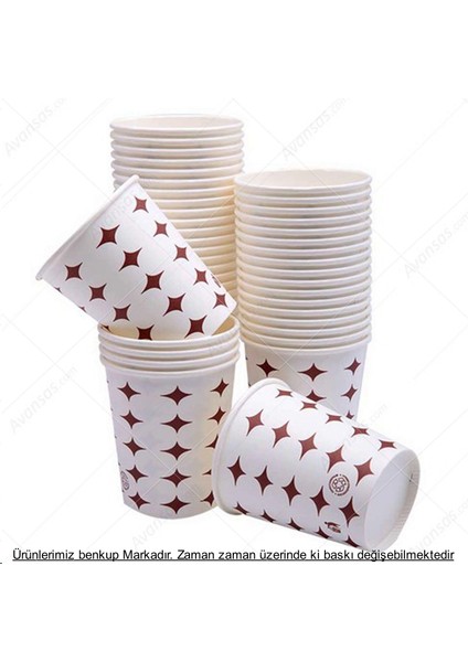 Plastik 50 Adet 7 Oz Karton (Kağıt) Bardak