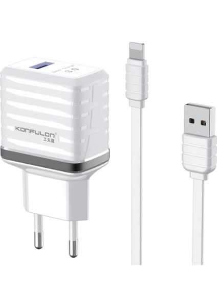 Konfulon C32Q 3.0 Quick Lightning Seyahat Şarj Cihazı