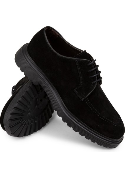 Hakiki Süet Siyah Günlük Erkek Ayakkabı modelleri