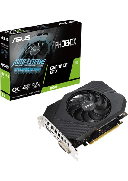 GEFORCE PHOENIX GTX 1650 4GB 128bit GDDR6 1605MHz OC DVI HDMI DP (PH-GTX1650-O4GD6-P-V2) EKRAN KARTI