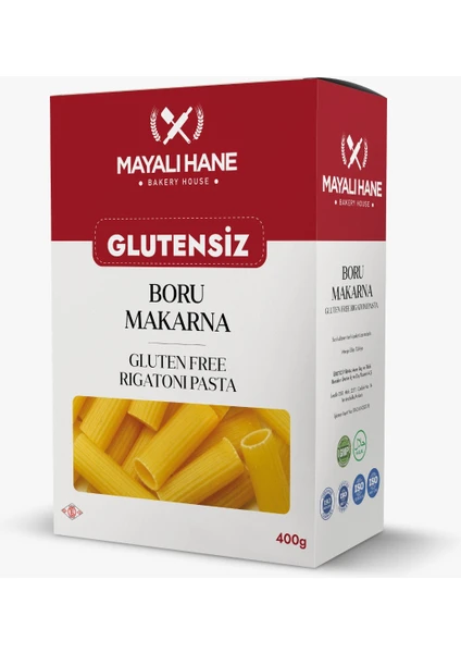 Mayalı Hane Glutensiz Boru Makarna 400 gr (2'li Paket)