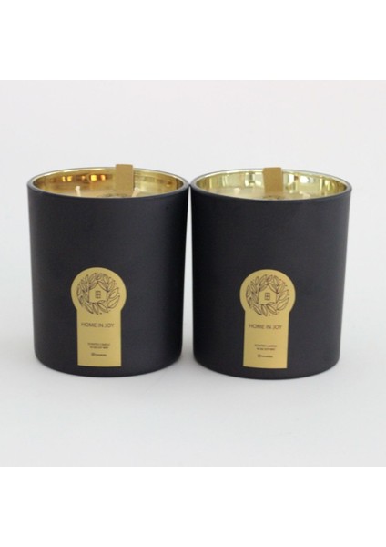 Mum 250G Soya Boğaziçi Kokulu Reflections Siyah-Gold 500G Cam 8 X 9 cm