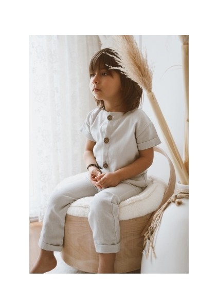 Şile Bezi Tulum Çocuk Unisex Bej