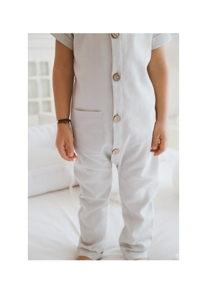 Şile Bezi Tulum Çocuk Unisex Bej modelleri