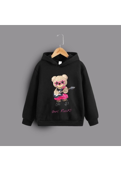 Kızçocukteddy Bearbaskılıkapüşonlusweatshirt
