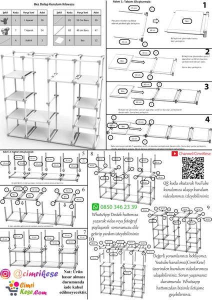 Geniş Hacimli Raflı Askılı Bez Dolap Gardrop Gri modelleri