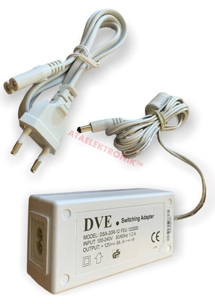 12 Volt 5 Amper Monitör Ekran Adaptörü - 12V 5A Monütör Adaptörü