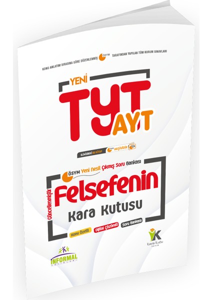 TYT AYT Felsefenin Kara Kutusu Konu Özetli Dijital Çözümlü ÖSYM Çıkmış Soru Havuzu Bankası