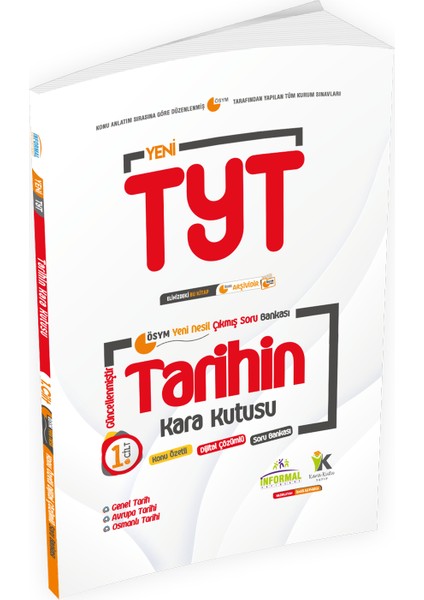 YKS-TYT Tarihin Kara Kutusu 1. Cilt Dijital Çözümlü Konu Özetli Ösym Çıkmış Soru Havuzu Bankası