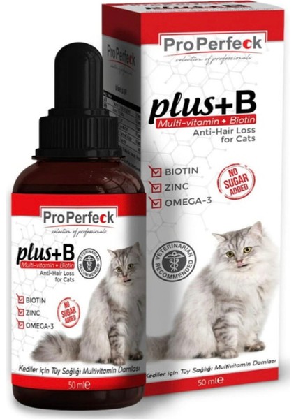 Plus+B Kediler Için Tüy Sağlığı Damlası 50 ml