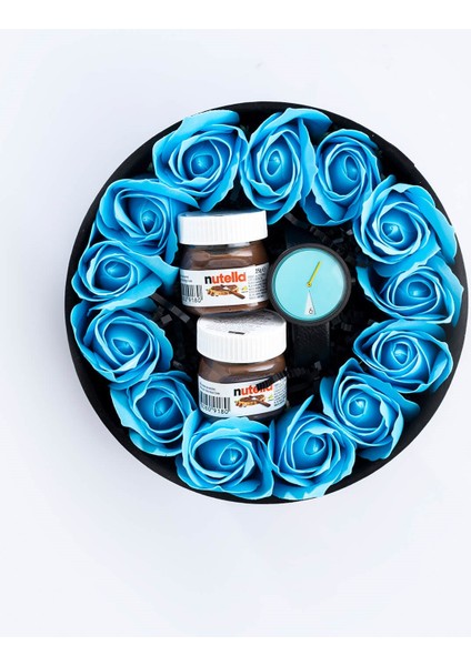 Round Blue Rose And Chocolate