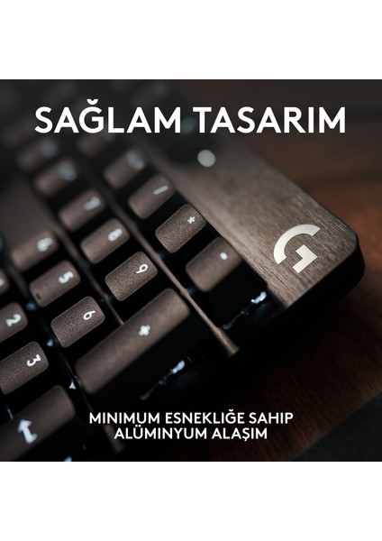 G G413 SE TKL Aydınlatmalı Türkçe Q Mekanik Oyun Klavyesi - Siyah