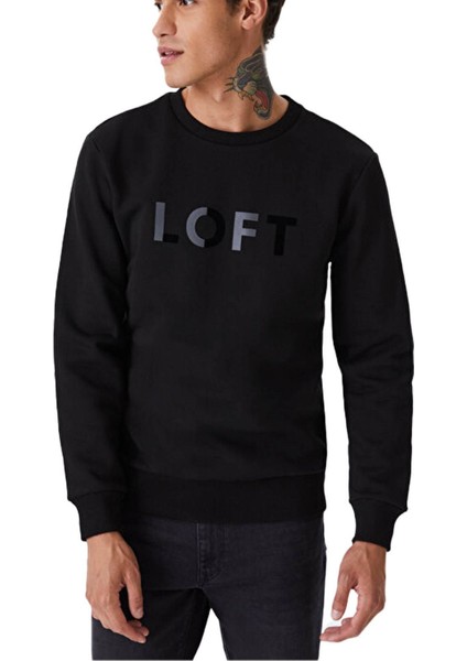 Erkek Sweatshirt Siyah LF2028818