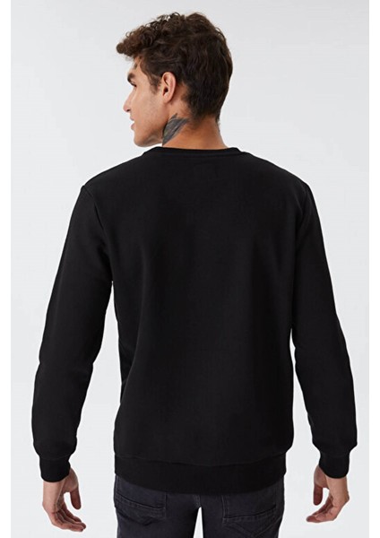 Erkek Sweatshirt Siyah LF2028818