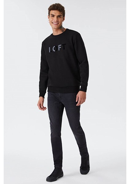 Erkek Sweatshirt Siyah LF2028818