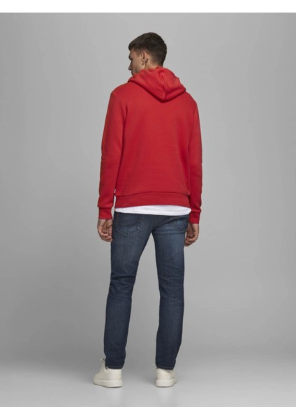 Erkek Sweatshirt Kırmızı 12152840 Jjecorp Logo Sweat Hood Noos
