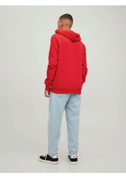 Erkek Sweatshirt Kırmızı 12210824 Jjelogo Sweat Hood 2