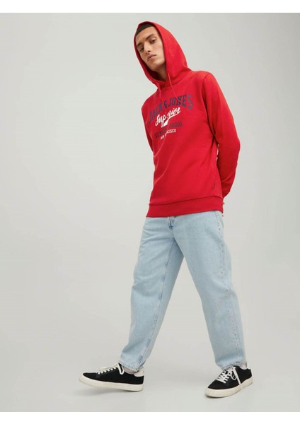 Erkek Sweatshirt Kırmızı 12210824 Jjelogo Sweat Hood 2