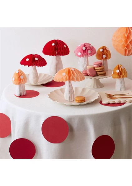 - Honeycomb Toadstool Decorations - Petek Mantar Dekorlar - 10LU