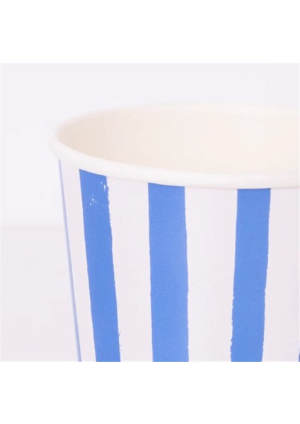 Meri Meri - Mixed Stripe Cups - Çizgili Renkli Bardaklar - 8li