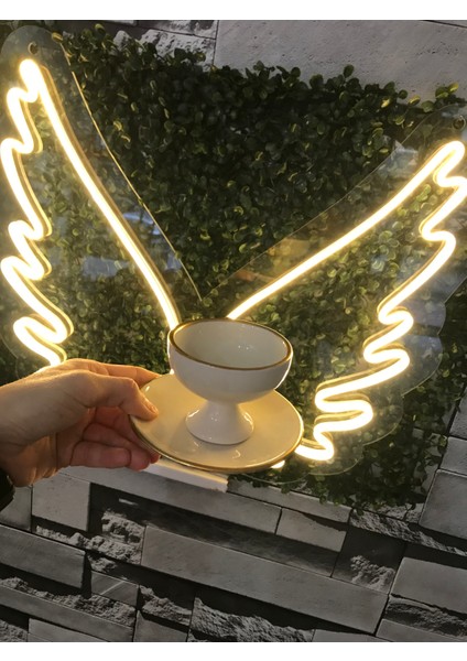 Kadeh Model Altın Işlemeli Kahve Fincanı