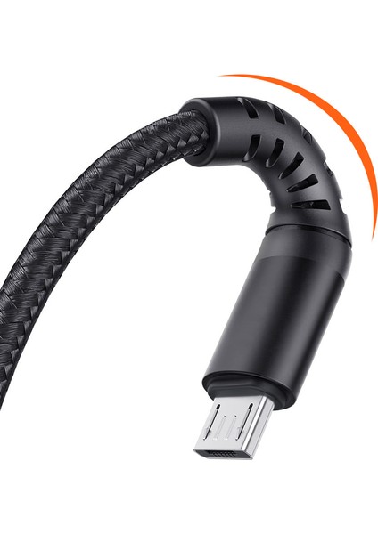 CA-2280 Micro USB Hızlı Data-Şarj Kablosu 0.2m-Siyah