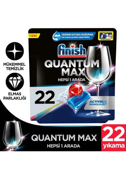 Quantum Max Bulaşık Makinesi Deterjanı 22 Kapsül