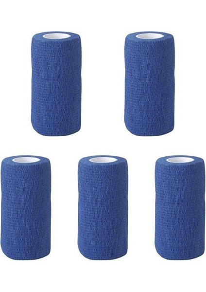 Sayberk Kendinden Yapışkanlı Bandaj 10cmx4.5 Mt Mavi - 5 Adet