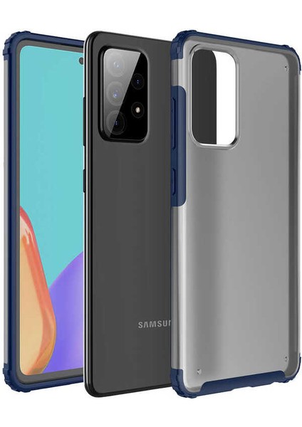 Samsung Galaxy A72 Kılıf Köşeleri Yumuşak Silikon Mat Şeffaf Yeşil